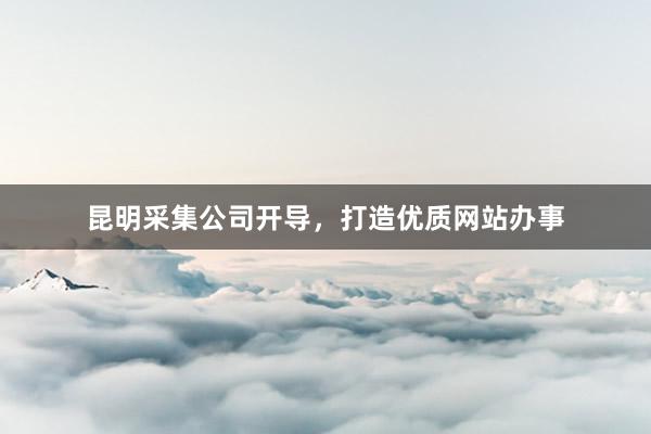 昆明采集公司开导，打造优质网站办事