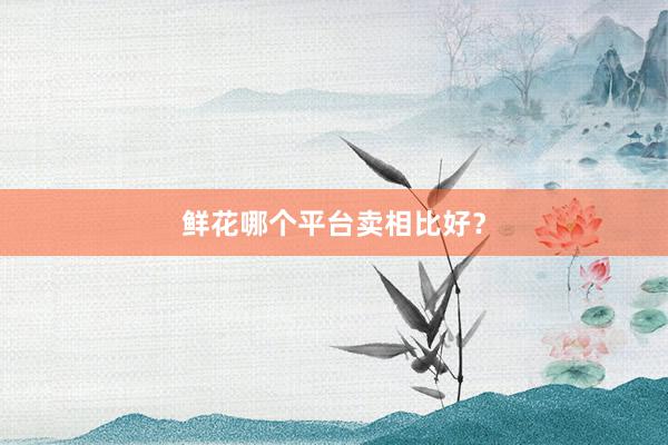 鲜花哪个平台卖相比好？