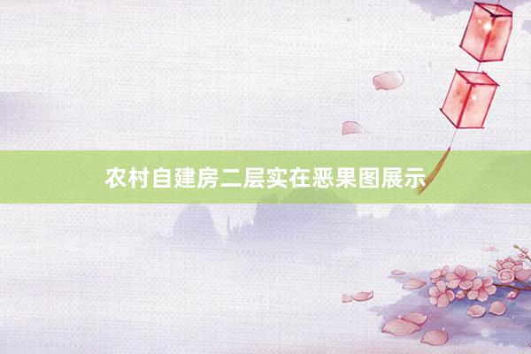 农村自建房二层实在恶果图展示