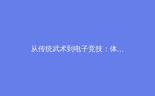 从传统武术到电子竞技：体育精神的时代演变与价值传承 - 4